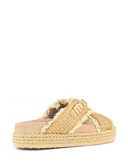 Ciabatta Criss-cross rope raffia