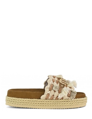 Ciabatta Monoband rope sandal fringes