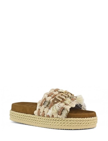 Ciabatta Monoband rope sandal fringes