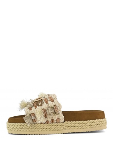 Ciabatta Monoband rope sandal fringes