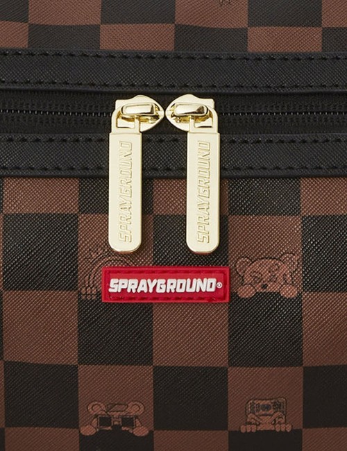 MINI BORSONE PEEKING CHARACTER CHECK MINI DUFFEL