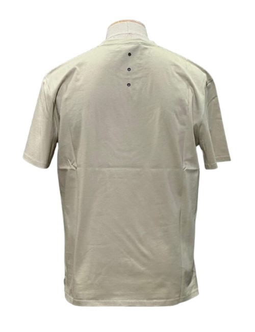 T-Shirt with Side Slits and Contrasting Details Green