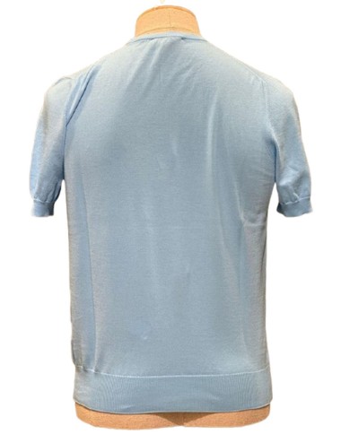 ORGANIC COTTON KNIT T-SHIRT LIGHT BLUE
