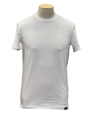 T-shirt con logo ricamato bianca