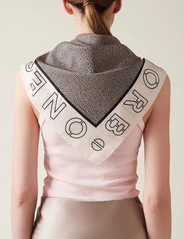 FOULARD DI SETA CHANTILLY CREAM/OP NATURALE