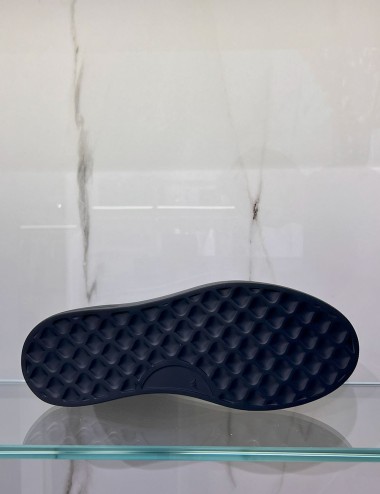 Sneakers in pelle traforate blu