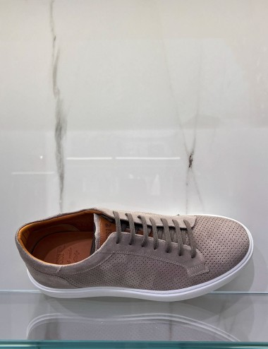 Sneakers scamosciate traforate dove