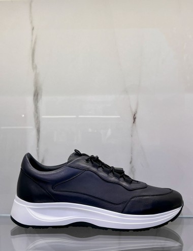 Sneakers in pelle blu
