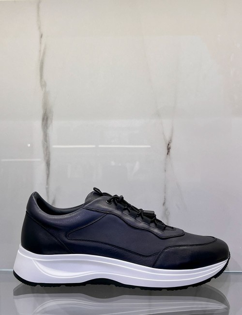 Sneakers in pelle blu