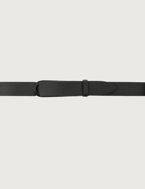 Cintura Nobuckle Micron in pelle nera