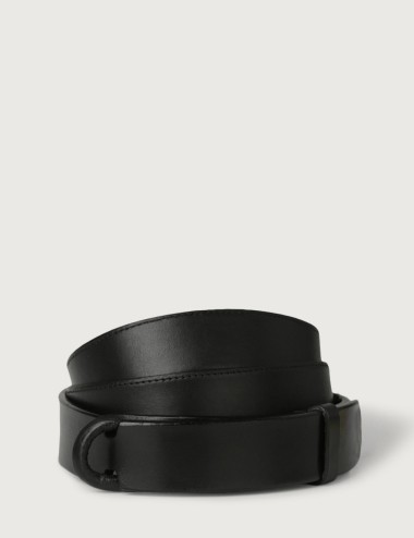 Cintura Nobuckle Bull in cuoio nera