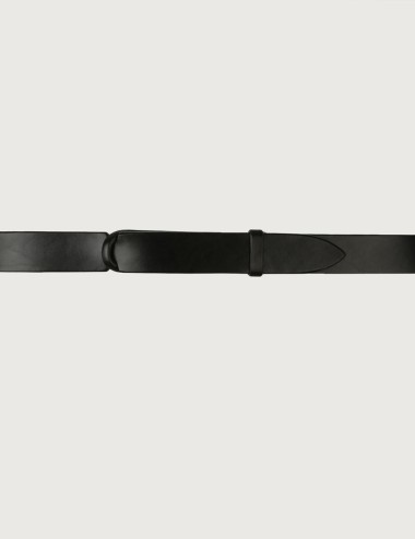 Cintura Nobuckle Bull in cuoio nera