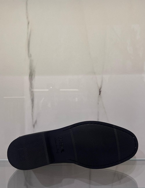 Mocassino traforato blu navy
