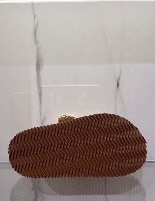Woven leather platform sandals oro