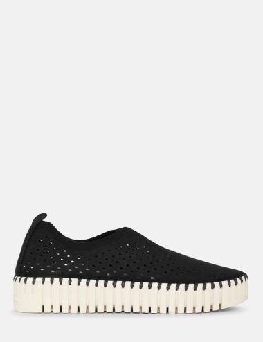 Platform Tulip Flats Black
