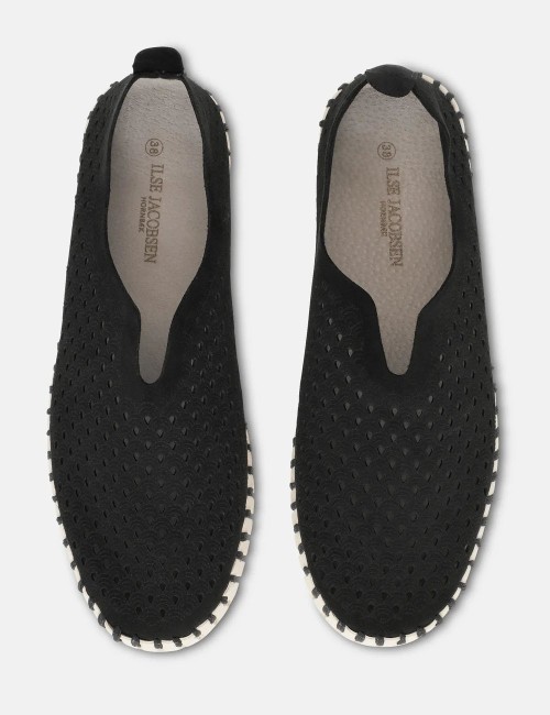 Platform Tulip Flats Black