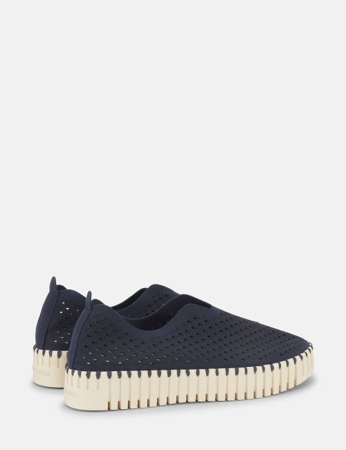Platform Tulip Flats Dark Indigo