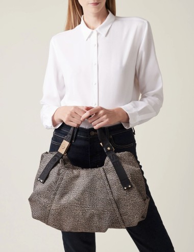 FOLD MEDIUM DUFFLE BAG Recycled OP Fabric Handbag OP NATURAL/Black