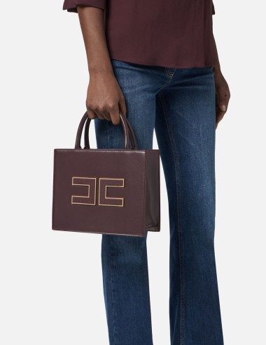 Small tote bag with logo merlot