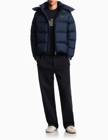 ASV double-jersey sweatshirt with oversized embroidery blue navy