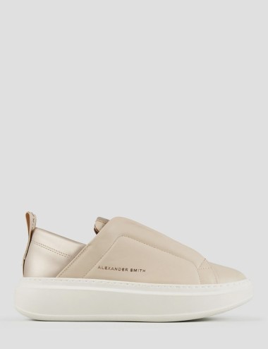 Sneakers Wembley Slip-on Donna in pelle nude
