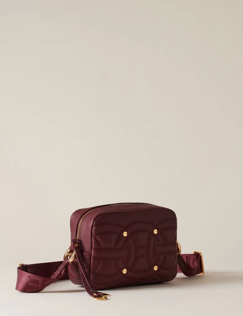 Borsa a tracolla di pelle CAMERA RONDO' CASE SMALL merlot