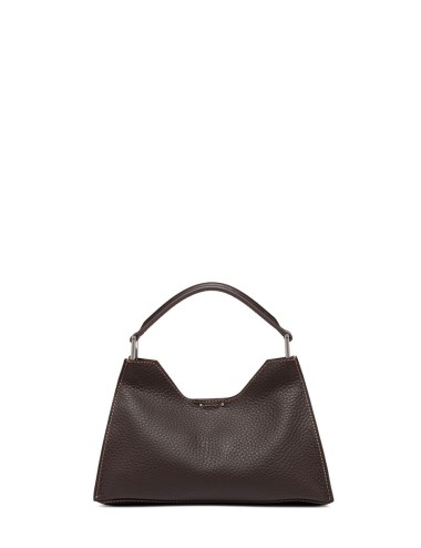Borsa a tracolla in pelle AURORA ESPRESSO-CASTORO