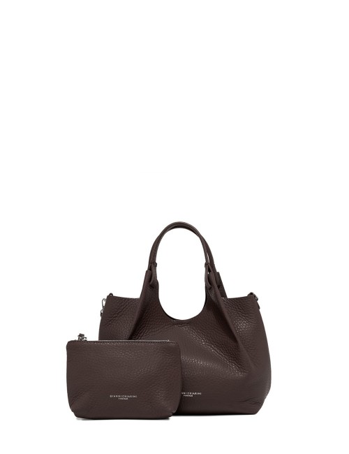 Borsa media a tracolla in pelle DUA ESPRESSO-CASTORO