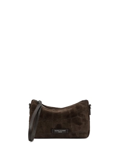 Borsa a tracolla scamosciata NORA POUCH ESPRESSO