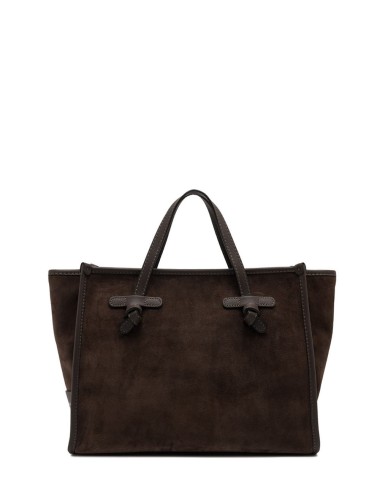 Shoulder bag in suede MISS MARCELLA 32 ESPRESSO
