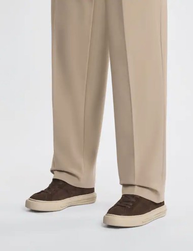 Sneakers in suede H691 Brown