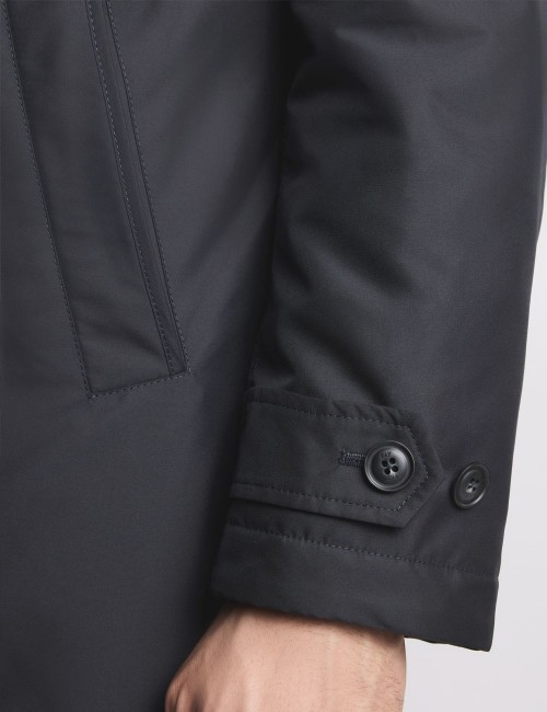 Morning Coat in Technical Poplin Blue