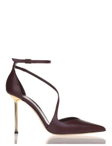 Scarpa con tacco in nappa Helen merlot