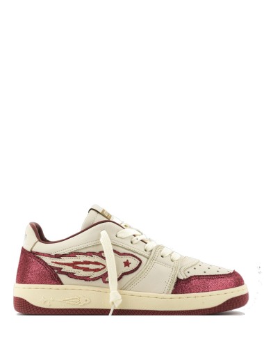 Sneakers donna Egg Rocket 2 in pelle white burgundy
