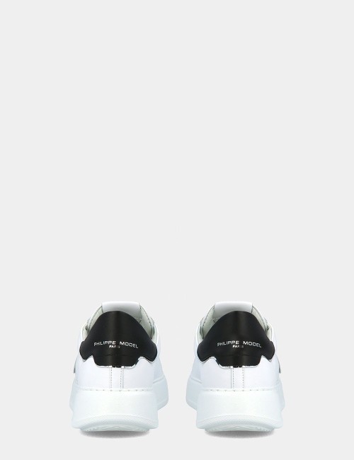Sneakers Temple Veau - Blanc Noir