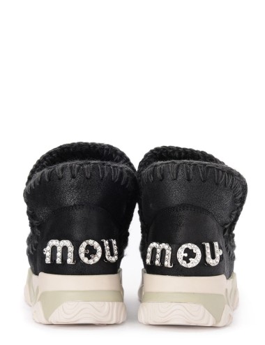 Stivaletto Mou Eskimo Trainer in montone double-face nero