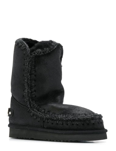 Stivaletto Eskimo 24 in montone double-face nero