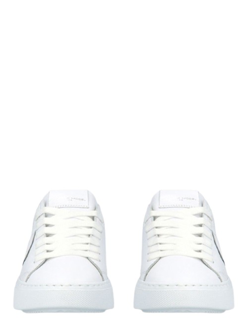 Sneakers Temple Veau - Blanc Noir