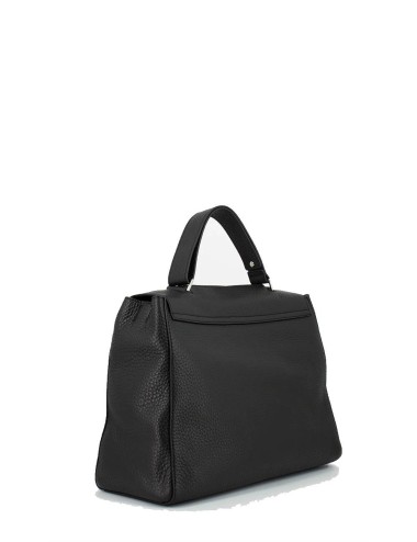 Borsa a spalla grande Sveva Soft in pelle Nero