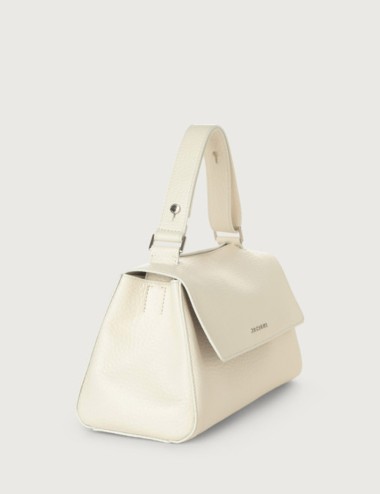 Borsa Sveva Longuette Soft in pelle con tracolla bianca