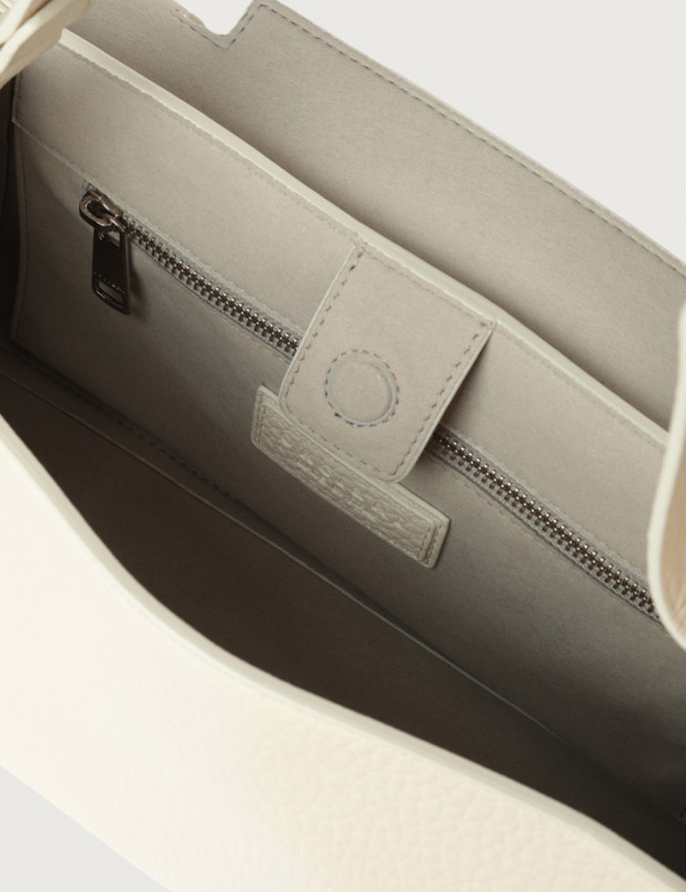 Borsa Sveva Longuette Soft in pelle con tracolla bianca