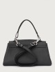 Borsa Sveva Longuette Soft in pelle con tracolla nera