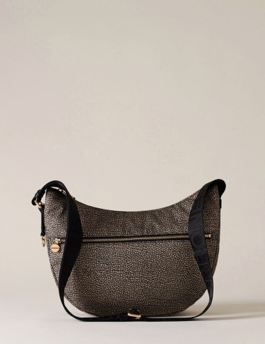 Borsa Hobo LUNA BAG MIDDLE OP NATURAL/BLACK