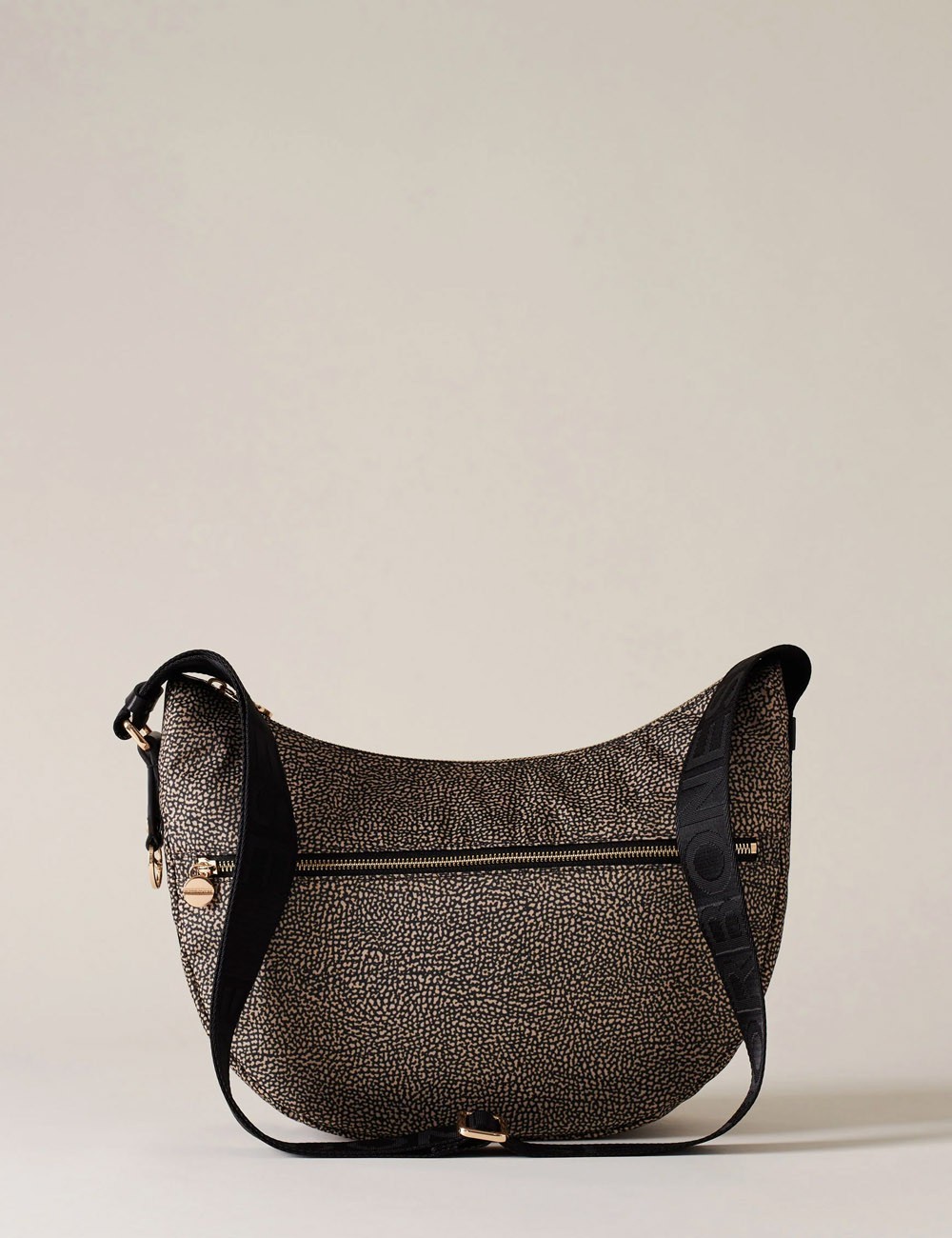 Borsa Hobo LUNA BAG MIDDLE OP NATURAL/BLACK