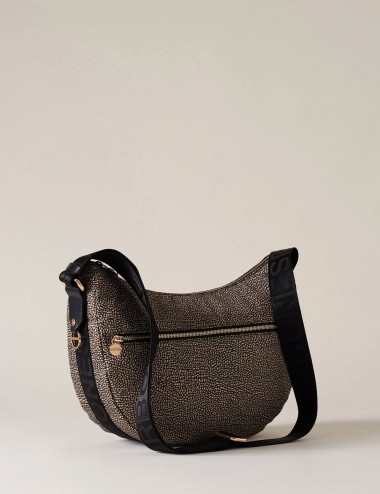 Borsa Hobo LUNA BAG MIDDLE OP NATURAL/BLACK