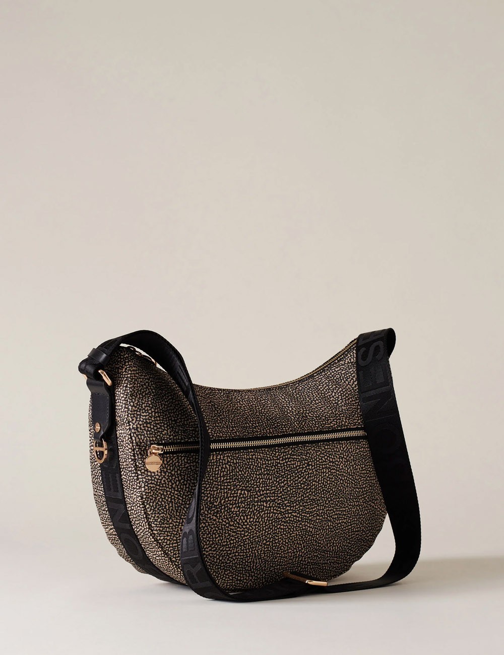 Borsa Hobo LUNA BAG MIDDLE OP NATURAL/BLACK