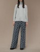 Dolcevita Velvet Vent Turtleneck Wom Knit nero