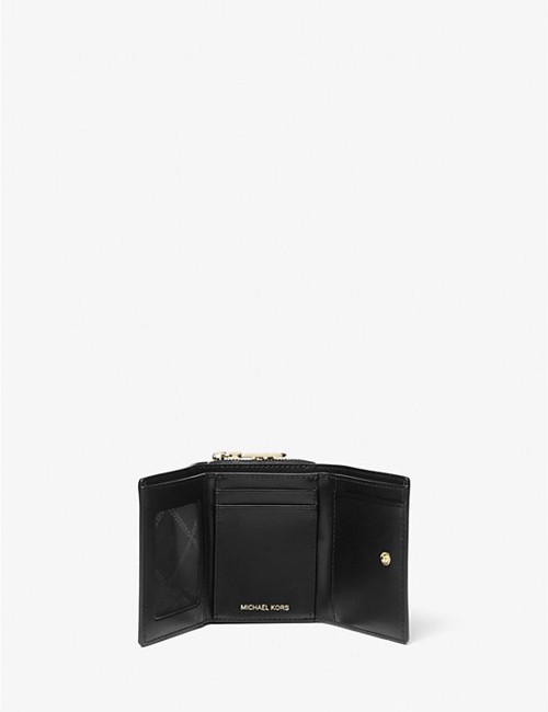 Empire Small Pebbled Leather Tri-Fold Wallet