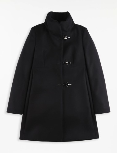 Cappotto Romantic Coat in Lana nero