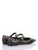 Scarpa bassa in nappa con borchie ISA nero